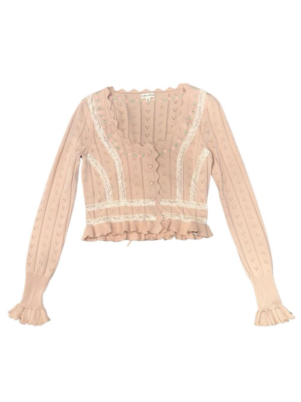 For Love & Lemons X Victoria’s Secret Eloise Knit Cardigan Size S - Picture 7 of 13